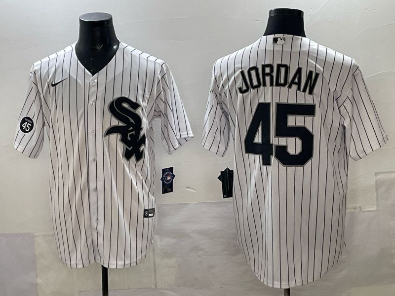 Men Chicago White Sox #45 Jordan white Nike MLB 2025 jersey 05